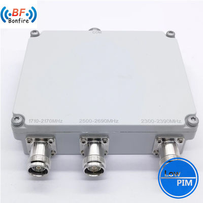 4.3-10 F DIN-F Interface RF Triplexer Triple Band Combiner 380-2700 MHz Grijz/rood/zwart