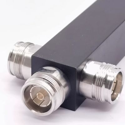 Ultrabreedband 3 Way Low Pim Reactive High Power Splitter 350-3800MHz 4,3-10 F Zwart