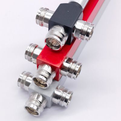 Ultrabreedband 3 Way Low Pim Reactive High Power Splitter 350-3800MHz 4,3-10 F Zwart