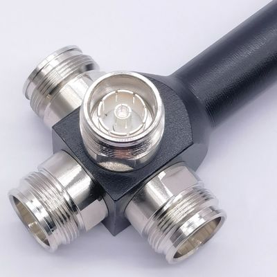4 Way Low Pim Reactive High Power Splitter 698-3800MHz 4.3-10 F Grijz/Rood/Zwart/Aangepast