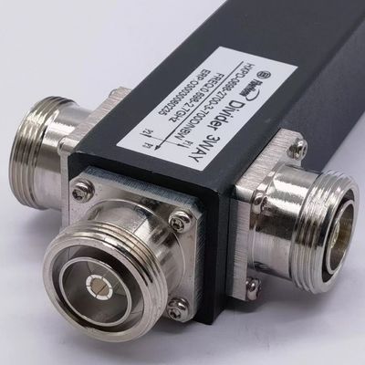 Zwarte Ultra Breedband 2/3/4 Way Low Pim Reactieve High Power Splitter 698-4200MHz DIN F