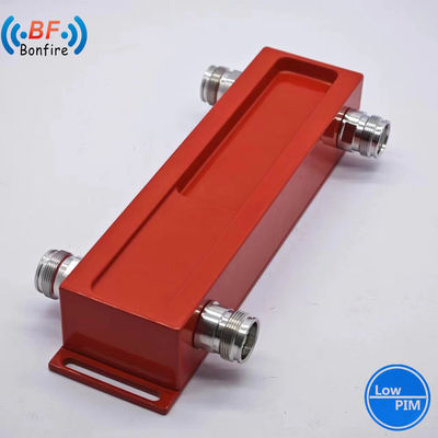 698-4000MHz 3dB hybride koppelaar -155dbc 2X2 RF hybride koppelaar combinator voor Ibs Bts Rood