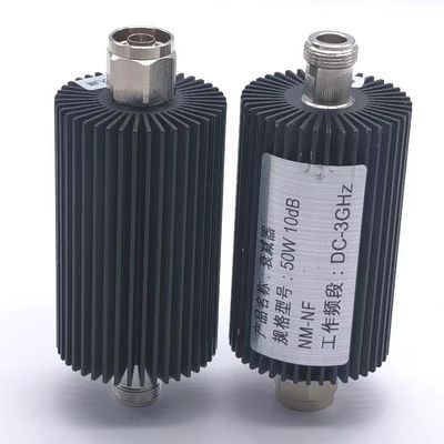 50W coaxiale Attenuator RF Attenuator DC-3800MHz Grijs voor Project Delivery Capacity