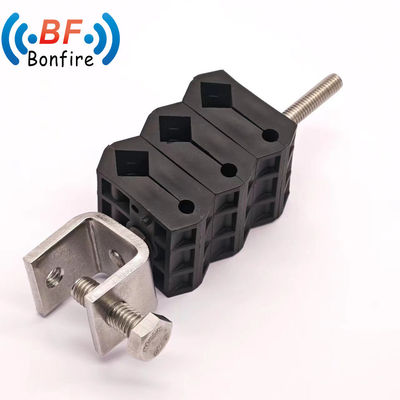Single Hole 3 Way Self-Locking Tower Cable Clamp Prestaties voor 7/8&quot; Coaxial RF Kabels