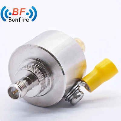 Grijze 50 ohm F-type Man Plug to F Vrouwelijke Jack Coaxal Surge Protector Arrestor 0-3GHz