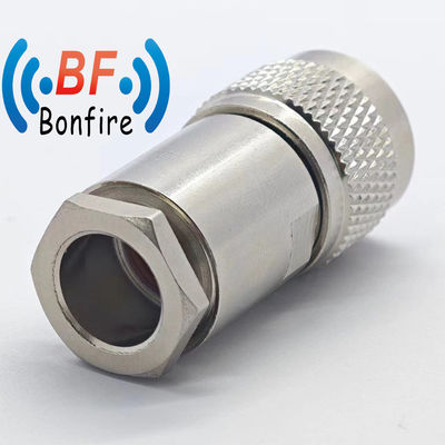 DC-11GHz N Mannelijke rechte klem LMR 400 Captive Type RF Connector Waterdichtheid IP 67