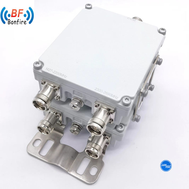 Dual Combiner 698-960/1920-2170 MHz N-Vrouwelijk 4.3-10 Vrouwelijk Diplexer Combiner Rood 2.610kg