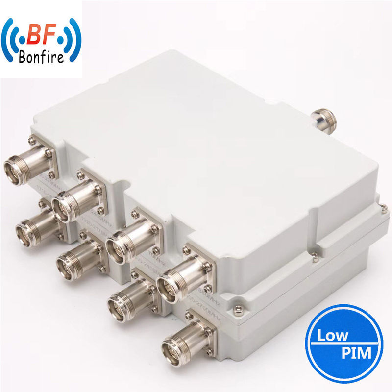 Op maat gemaakte 4 Way Quad-Band Combiner 1710-2700MHz RF Low Pim Quadplexer met N Vrouwelijke