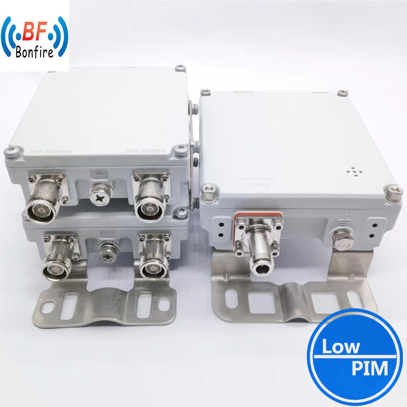 RF Single Unit Duplexer Combiner Grijs 1710-1880/1920-2690MHz 7/16DIN Vrouwelijke connector