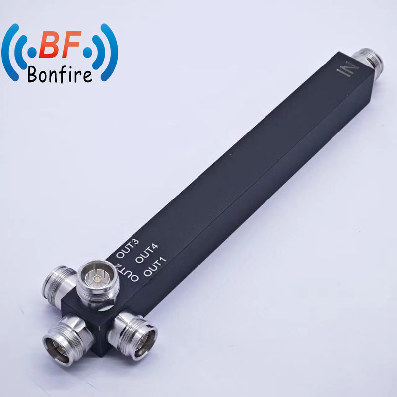IP65 Low Pim RF 4 Way Reactive Power Splitter Divider Package Bruto gewicht 1.100kg