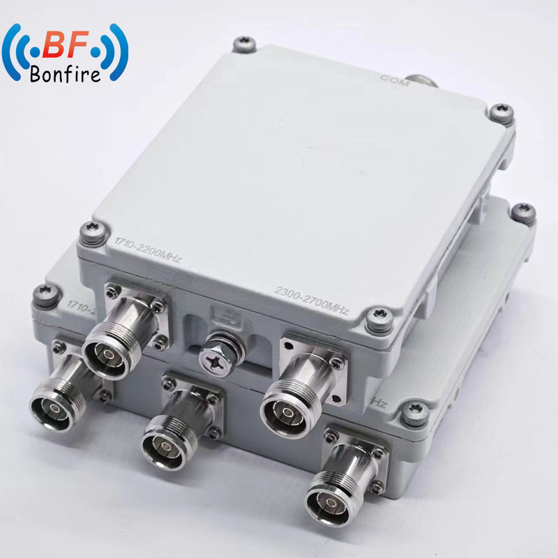 4.3-10f DIN-F N-F Direct RF Triplexer Diplexer Combiner voor indoor/outdoor IP65 telecomonderdelen