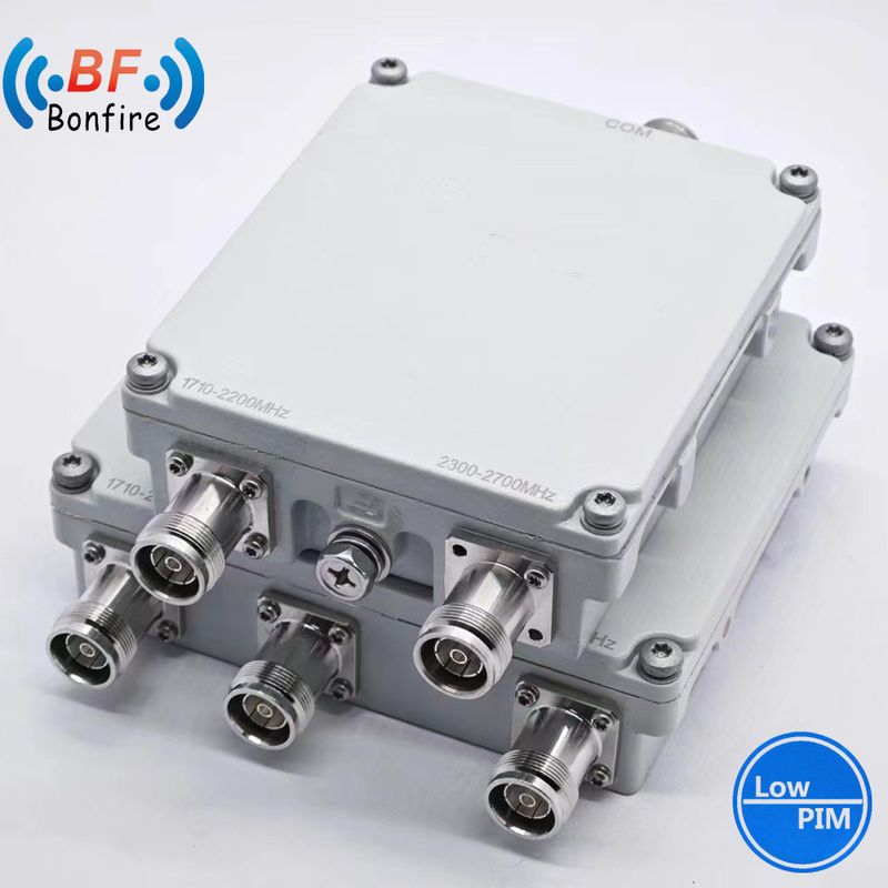 Oorspronkelijke Rode 3 Way UHF Combiner 2500-2700MHz Quad-Band Combiner Triplexer RF Diplexer