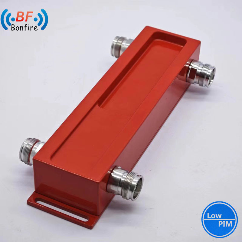 698-4000MHz 3dB hybride koppelaar -155dbc 2X2 RF hybride koppelaar combinator voor Ibs Bts Rood