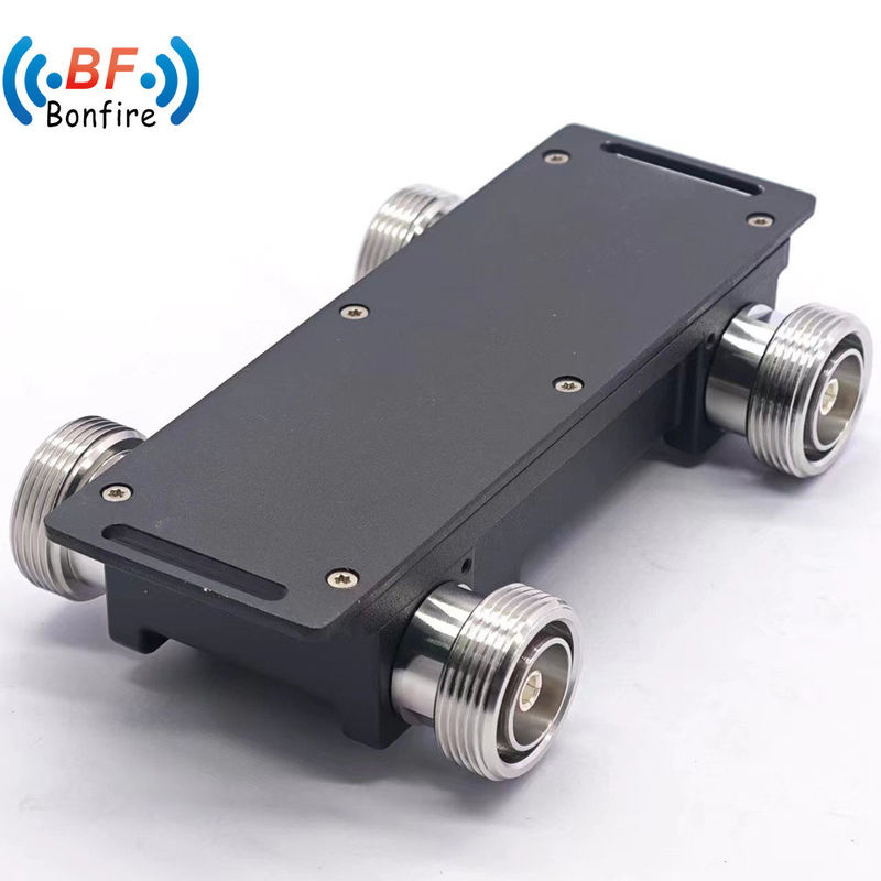 Low Pim 698-4000MHz 300W RF 2X2 Out Hybrid Combiner met 4.3-10-F connector in zwart