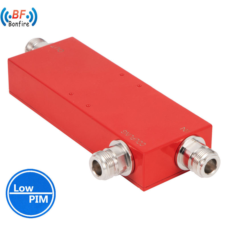 698-4000MHz Low Pim -160dbc IP65 N Vrouwelijke richtingcoupler interface N-F Grijs/rood