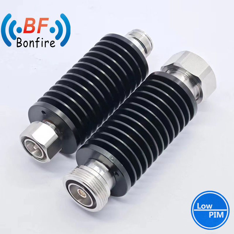 Grijze 100W DC-3800MHz 3/6/10/15dB RF vaste attenuator met DIN-N/F type aangepaste kleur