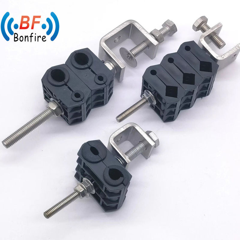 Cable Clamp van roestvrij staal RF Feeder Cable Clamp Coaxial Cable Clip met O-type plastic