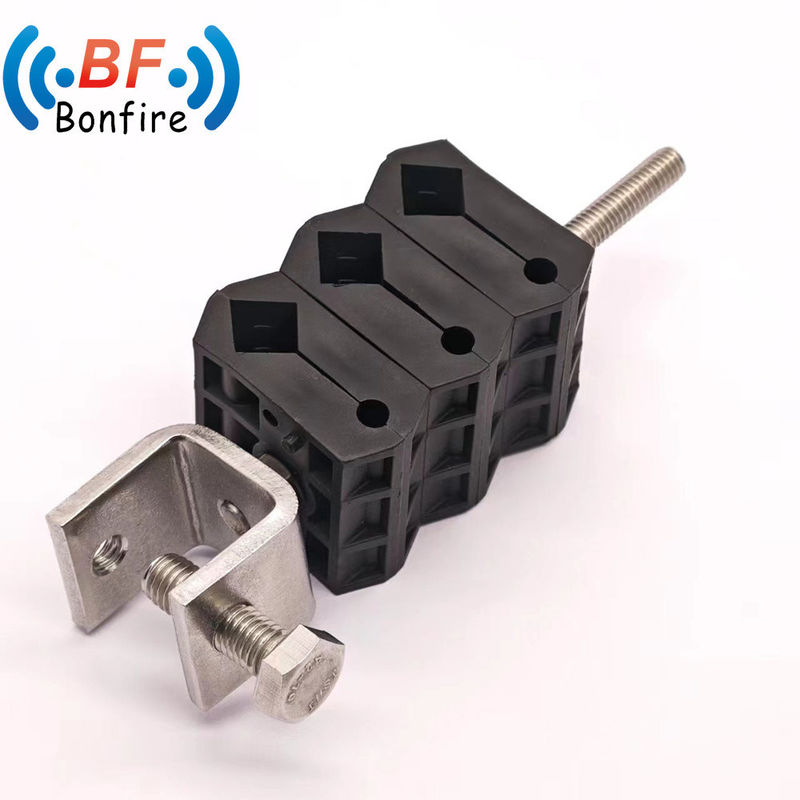 Single Hole 3 Way Self-Locking Tower Cable Clamp Prestaties voor 7/8&quot; Coaxial RF Kabels
