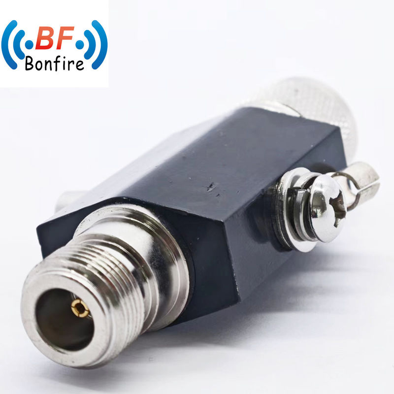 Grijs RF Coaxial 3G N Mannelijke naar RP-SMA Plug Connector N naar RP-SMA Cable Lightning Arrester Surge Protector Arrester