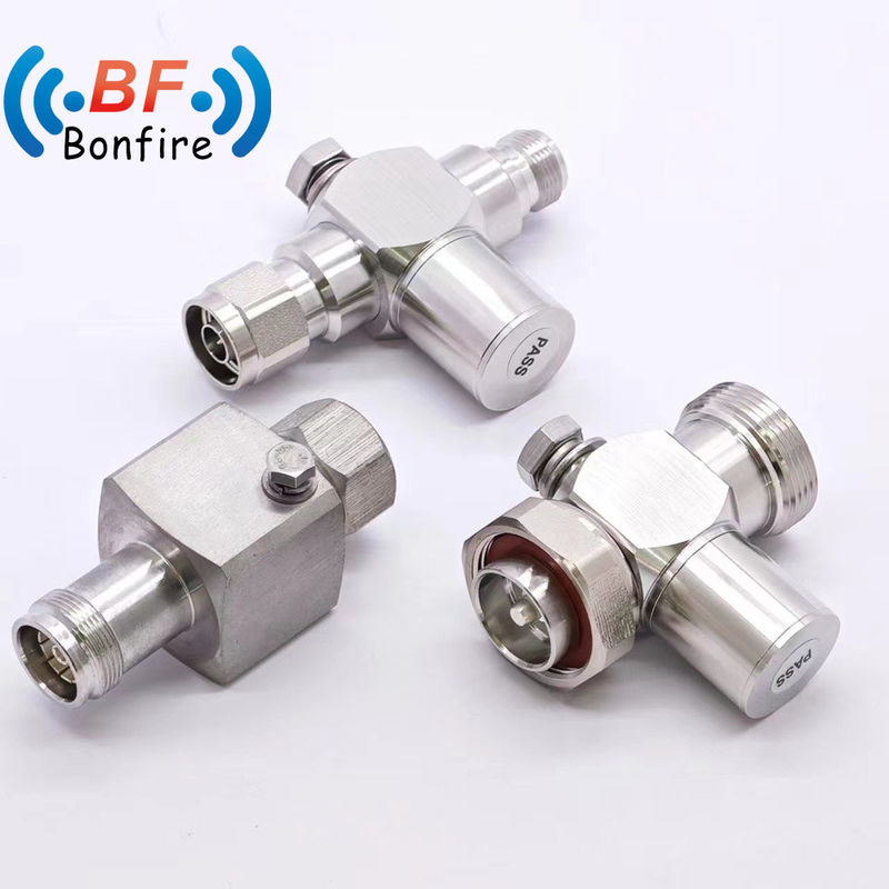 698-3800mhn Man Vrouwelijke Bliksemstopper N Plug to N Vrouwelijke Splitsing Coaxiale Bliksemspanning Beschermer 6g Gasbuis Ontladingsstopper