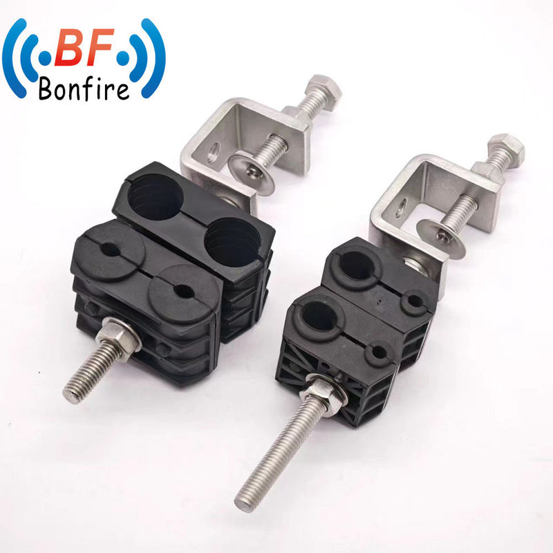 Een enkele kabelclamp met een enkel gat voor de telecomtoren Rru Power Cable 0,410 kg brutogewicht