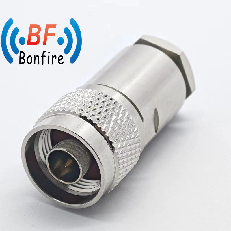 DC-11GHz N Mannelijke rechte klem LMR 400 Captive Type RF Connector Waterdichtheid IP 67